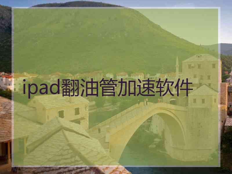 ipad翻油管加速软件