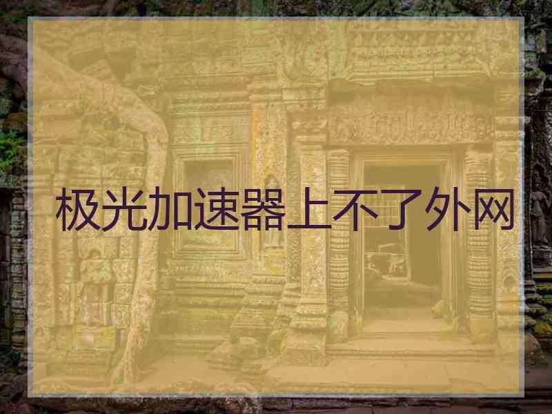 极光加速器上不了外网