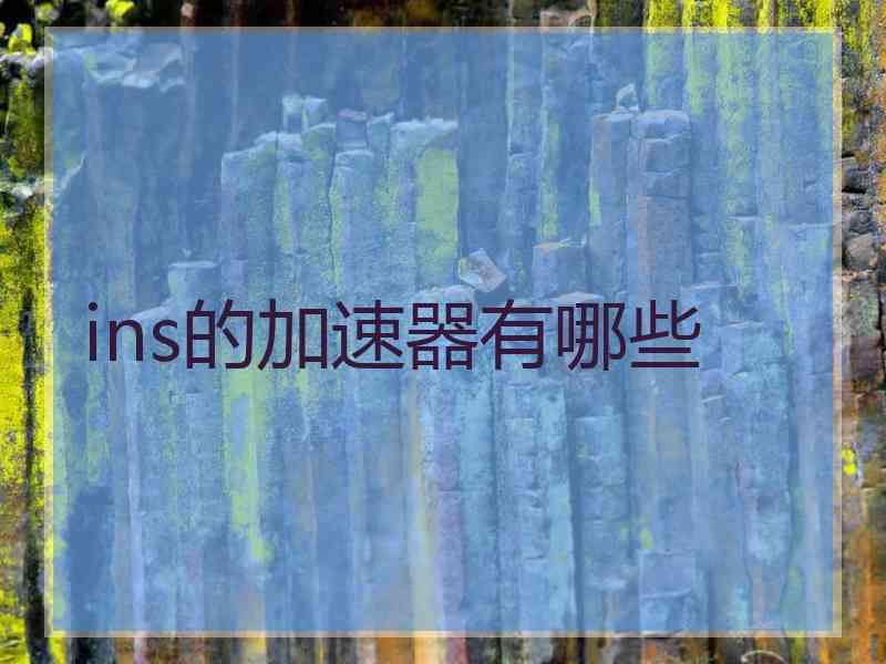 ins的加速器有哪些
