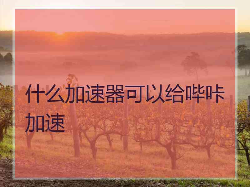 什么加速器可以给哔咔加速