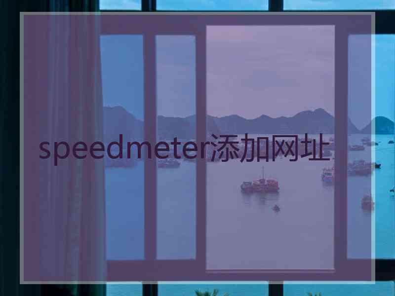 speedmeter添加网址