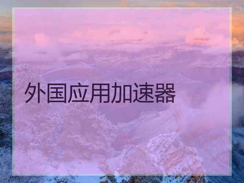 外国应用加速器