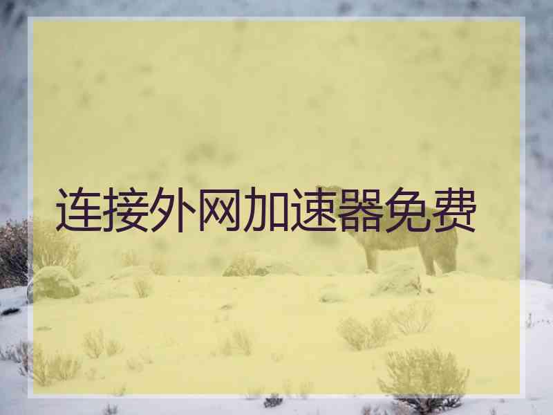 连接外网加速器免费