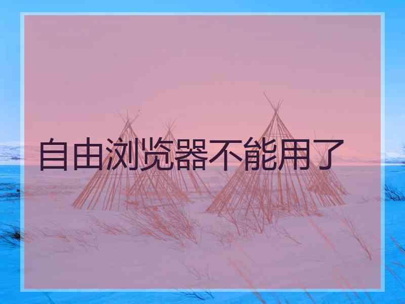自由浏览器不能用了