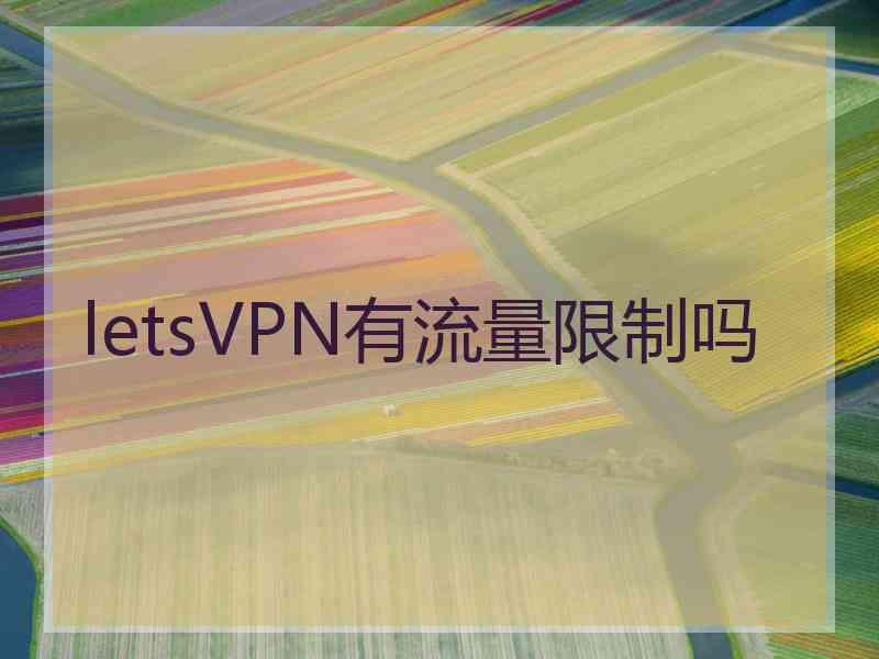letsVPN有流量限制吗