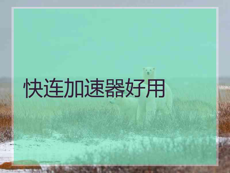 快连加速器好用