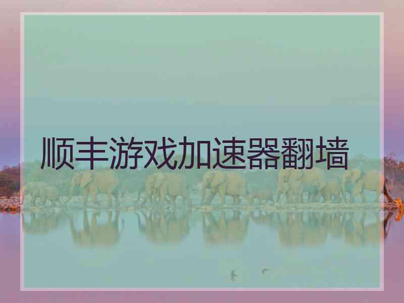 顺丰游戏加速器翻墙