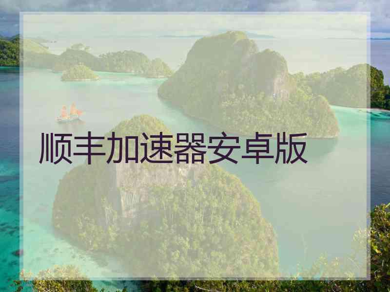 顺丰加速器安卓版