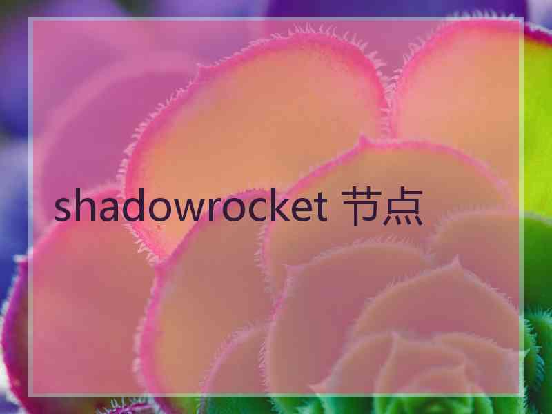 shadowrocket 节点
