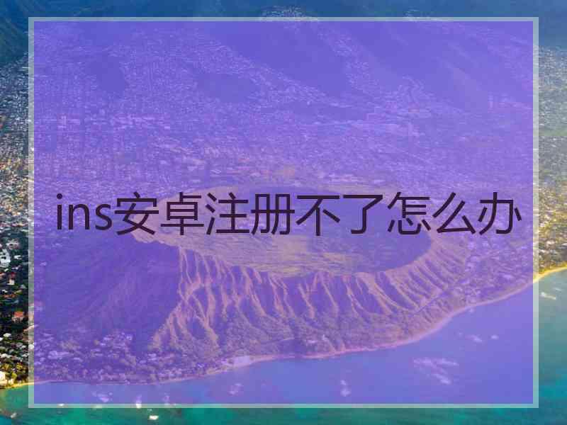 ins安卓注册不了怎么办