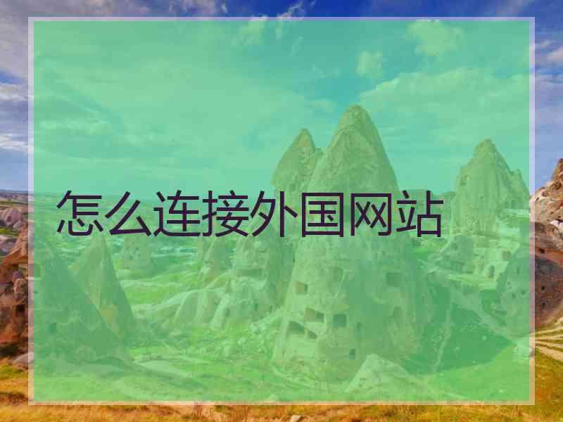 怎么连接外国网站