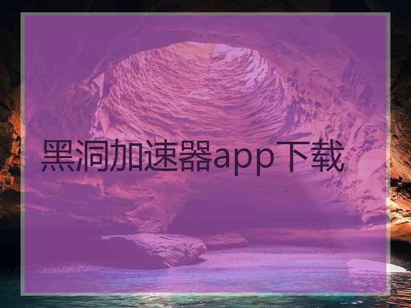 黑洞加速器app下载