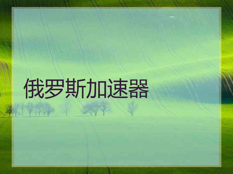 俄罗斯加速器