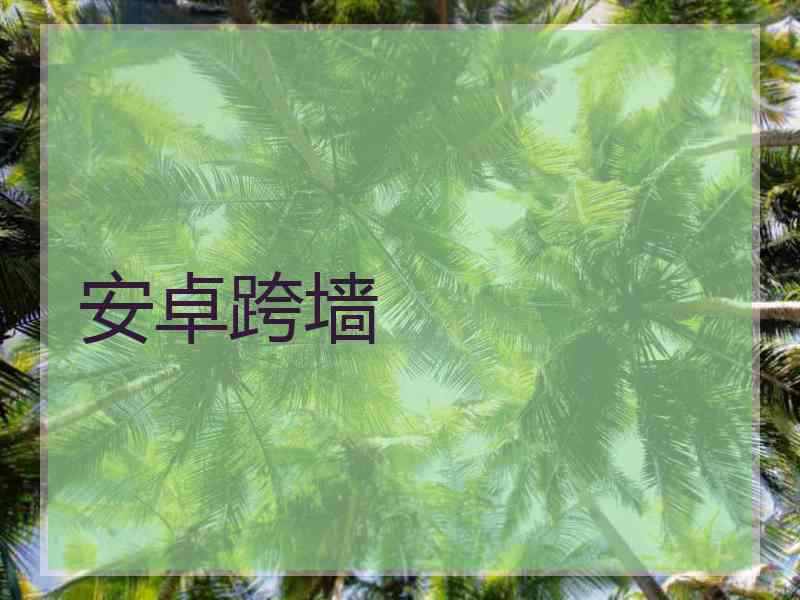 安卓跨墙