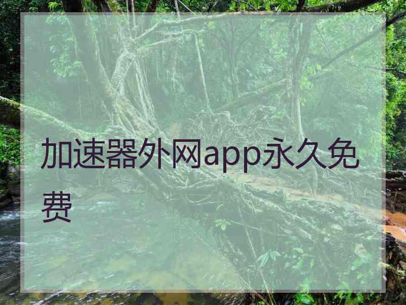 加速器外网app永久免费