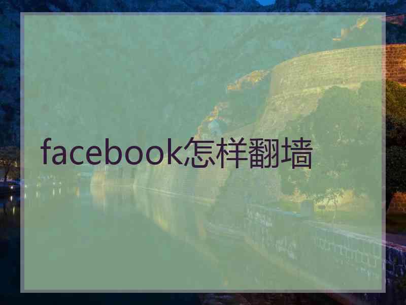 facebook怎样翻墙