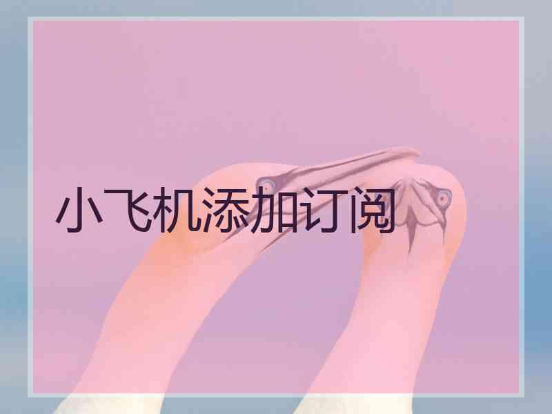 小飞机添加订阅