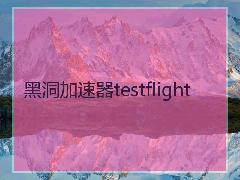 黑洞加速器testflight