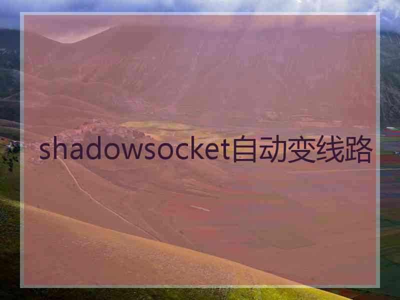 shadowsocket自动变线路