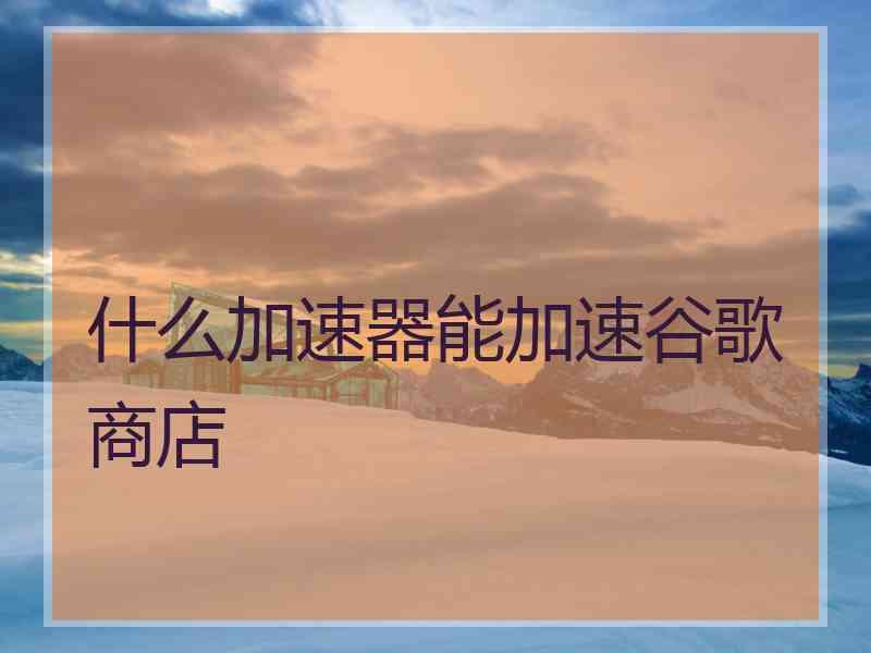 什么加速器能加速谷歌商店