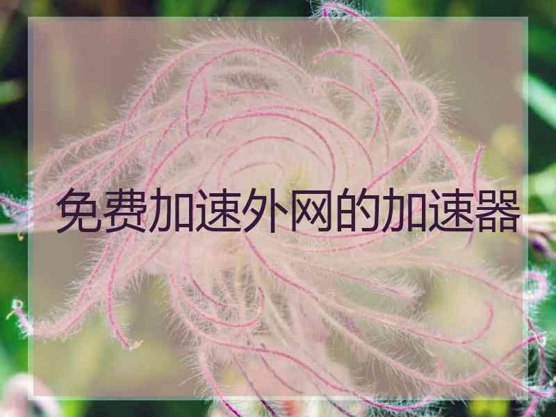 免费加速外网的加速器