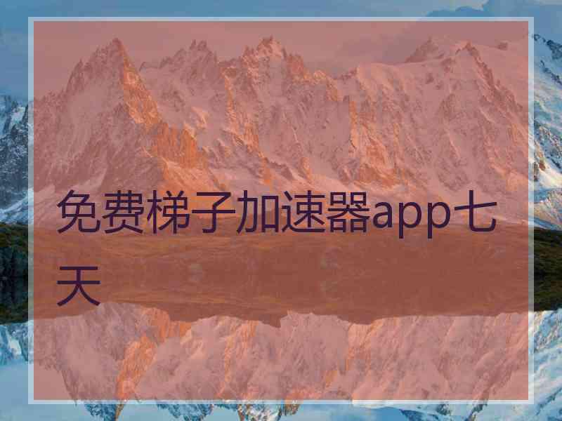 免费梯子加速器app七天