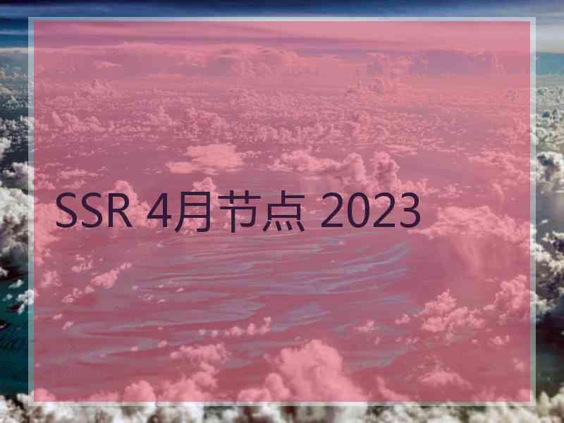 SSR 4月节点 2023