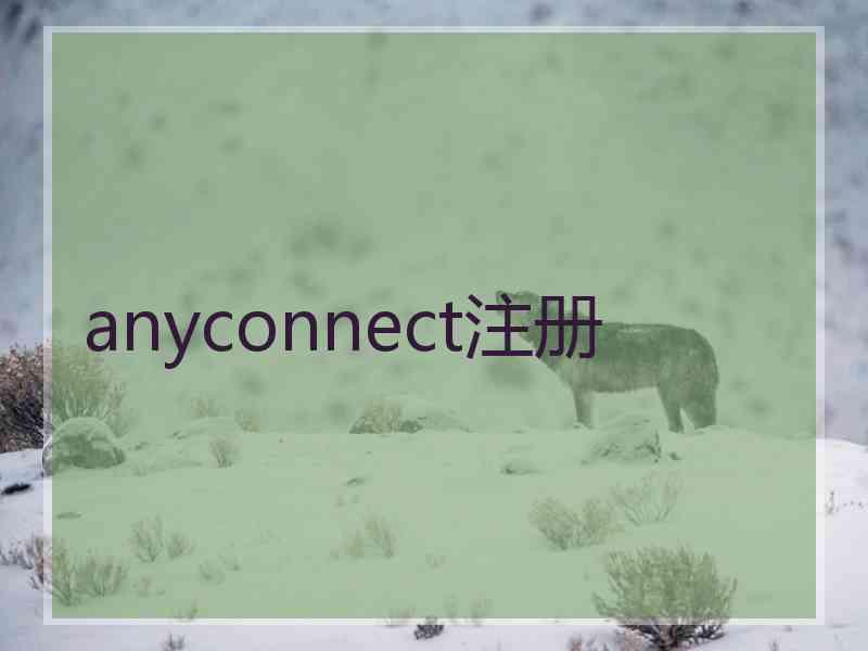 anyconnect注册