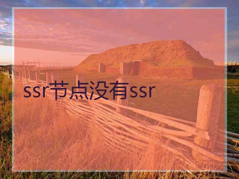 ssr节点没有ssr