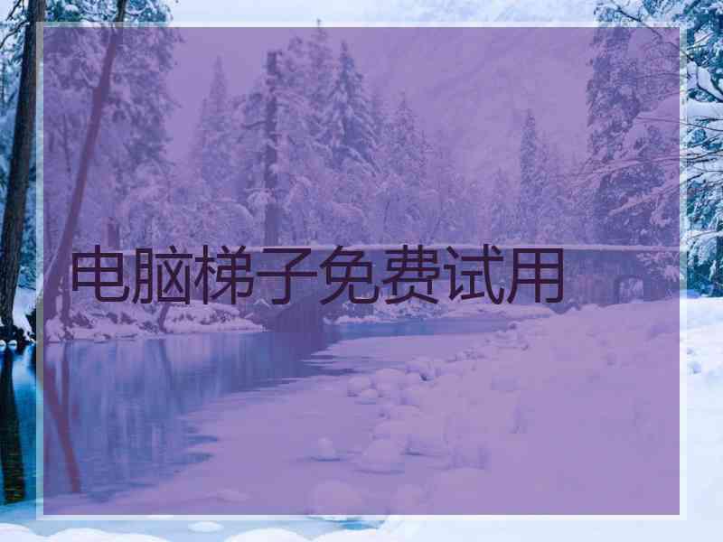 电脑梯子免费试用