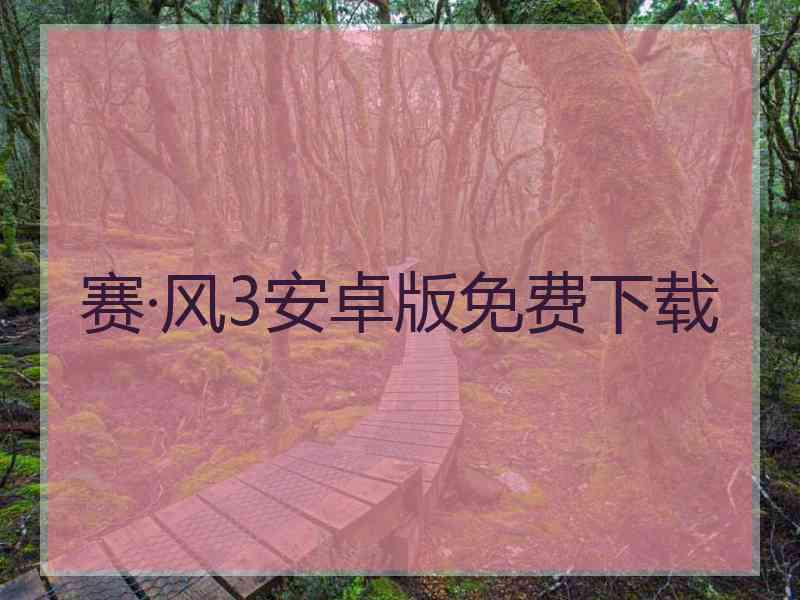 赛·风3安卓版免费下载