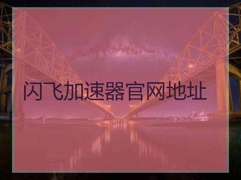 闪飞加速器官网地址