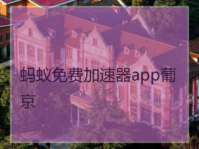 蚂蚁免费加速器app葡京