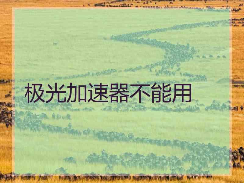 极光加速器不能用