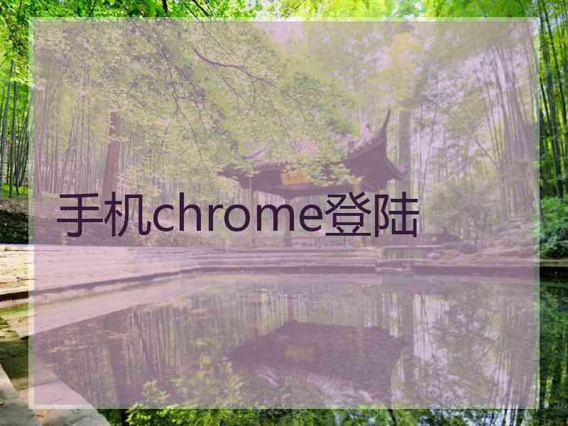 手机chrome登陆