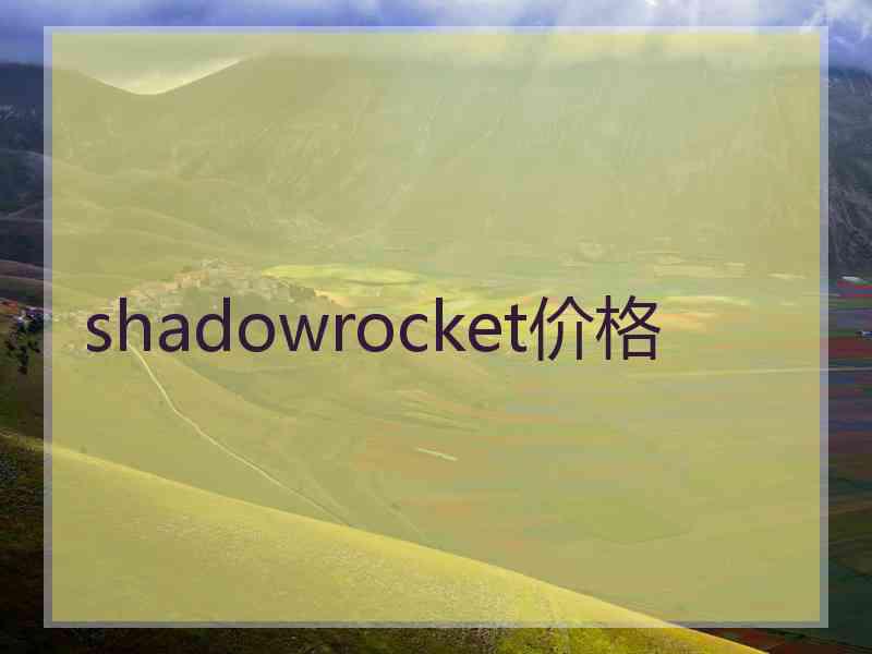 shadowrocket价格