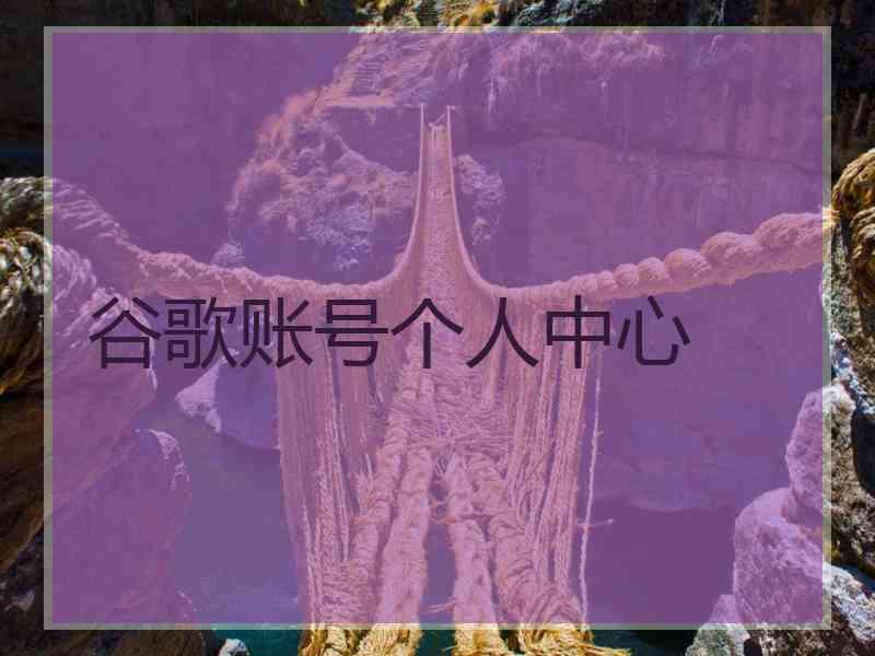 谷歌账号个人中心