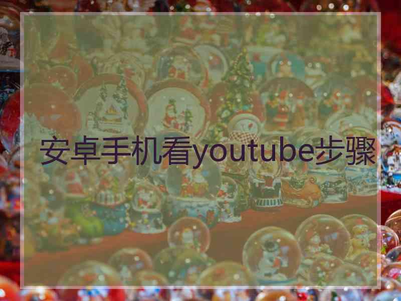 安卓手机看youtube步骤