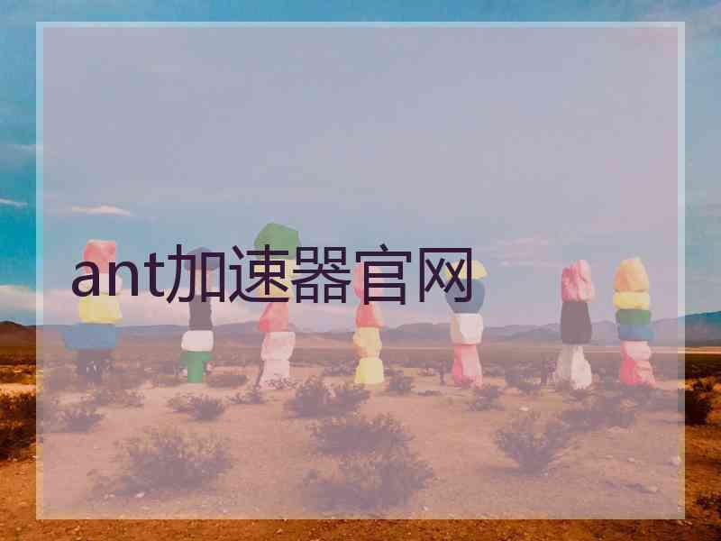 ant加速器官网