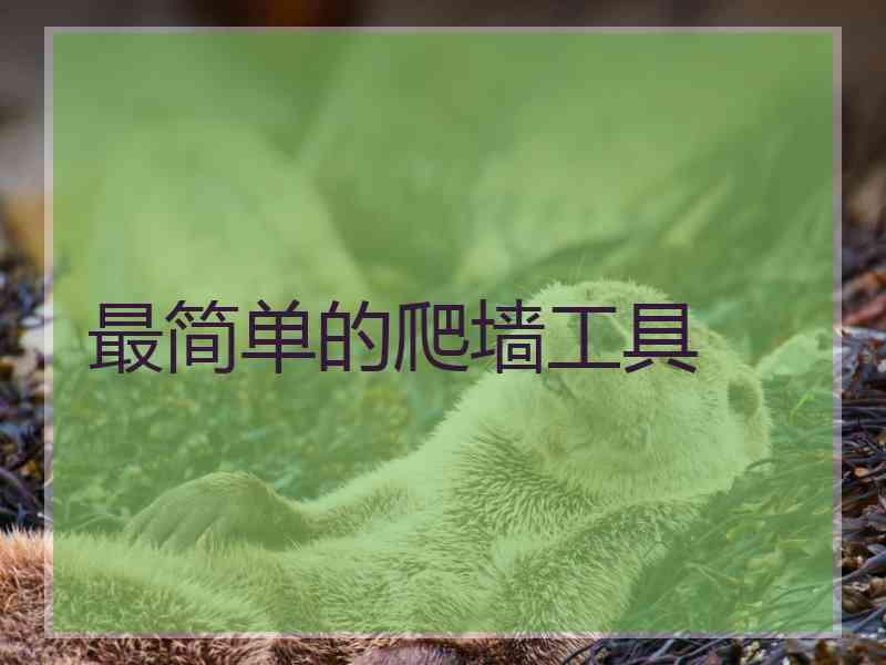 最简单的爬墙工具