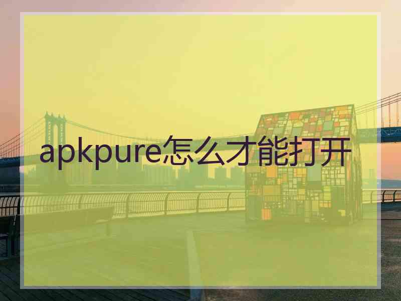 apkpure怎么才能打开