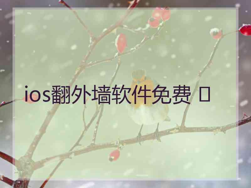 ios翻外墙软件免费 	