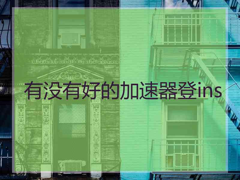 有没有好的加速器登ins