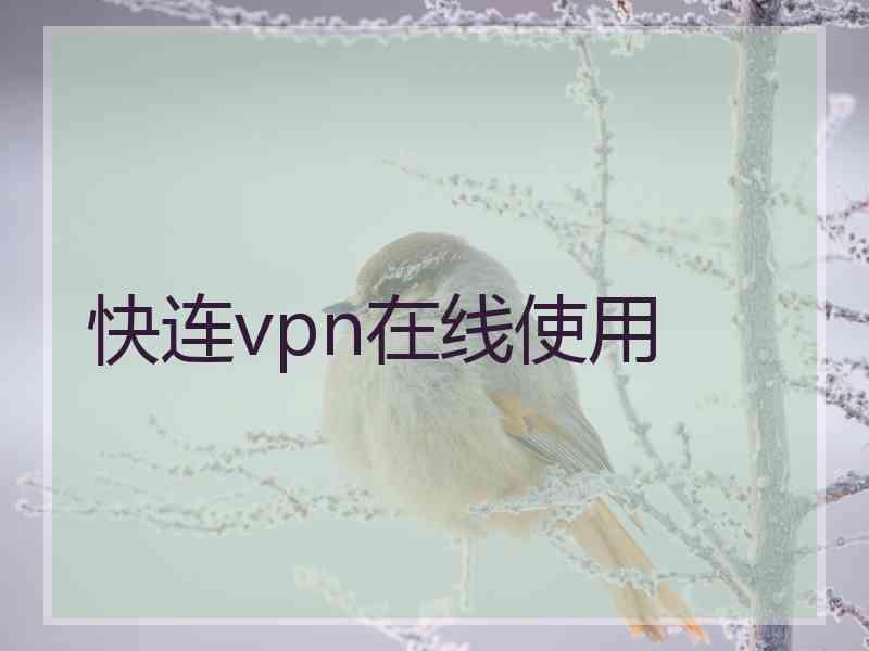 快连vpn在线使用