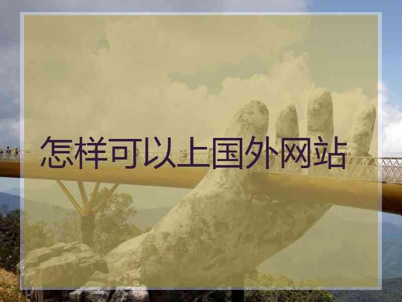 怎样可以上国外网站