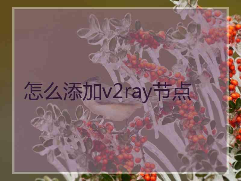 怎么添加v2ray节点