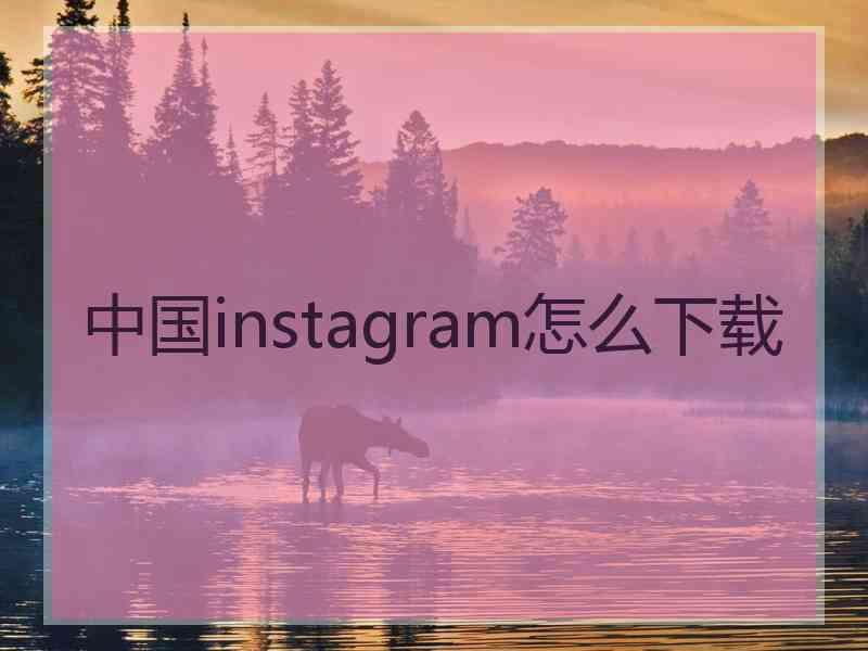 中国instagram怎么下载