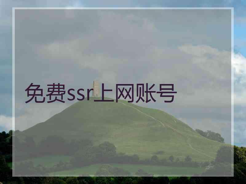 免费ssr上网账号