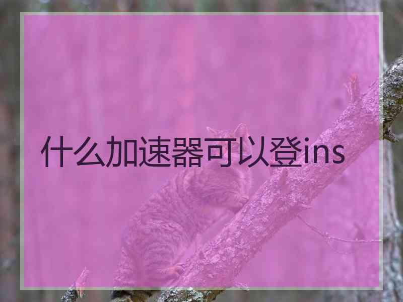 什么加速器可以登ins