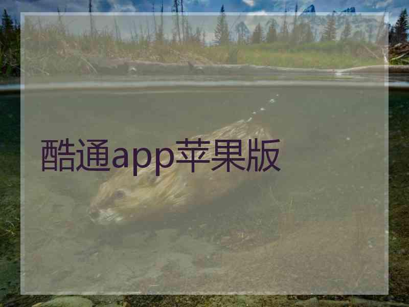 酷通app苹果版